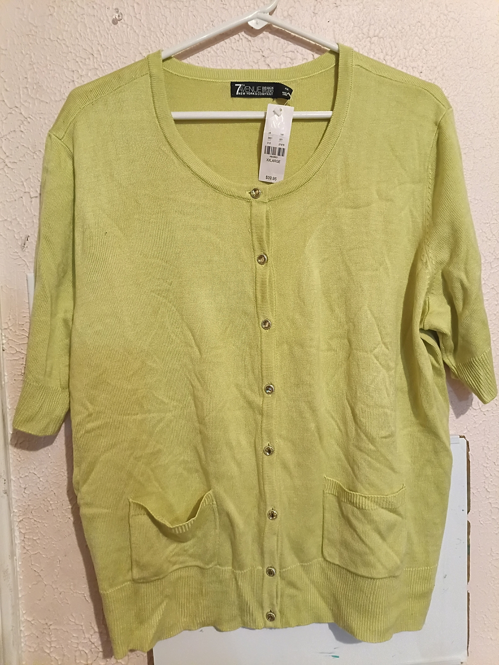 Zienne Light Lime Button-Front Women's Cardigan